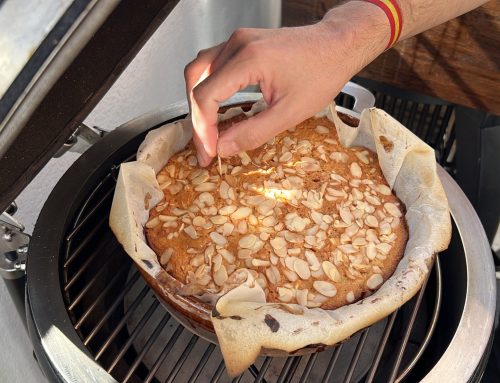 Tarta de turrón en kamado: #jugosa, #tierna y #deliciosa